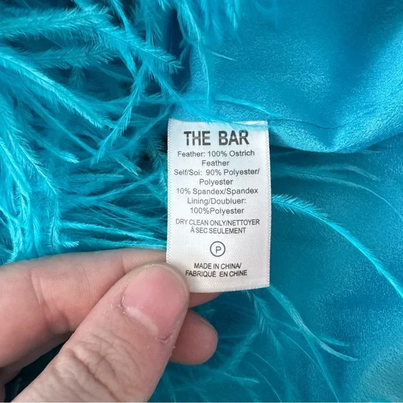 The Bar Turquoise Andre Mini Dress